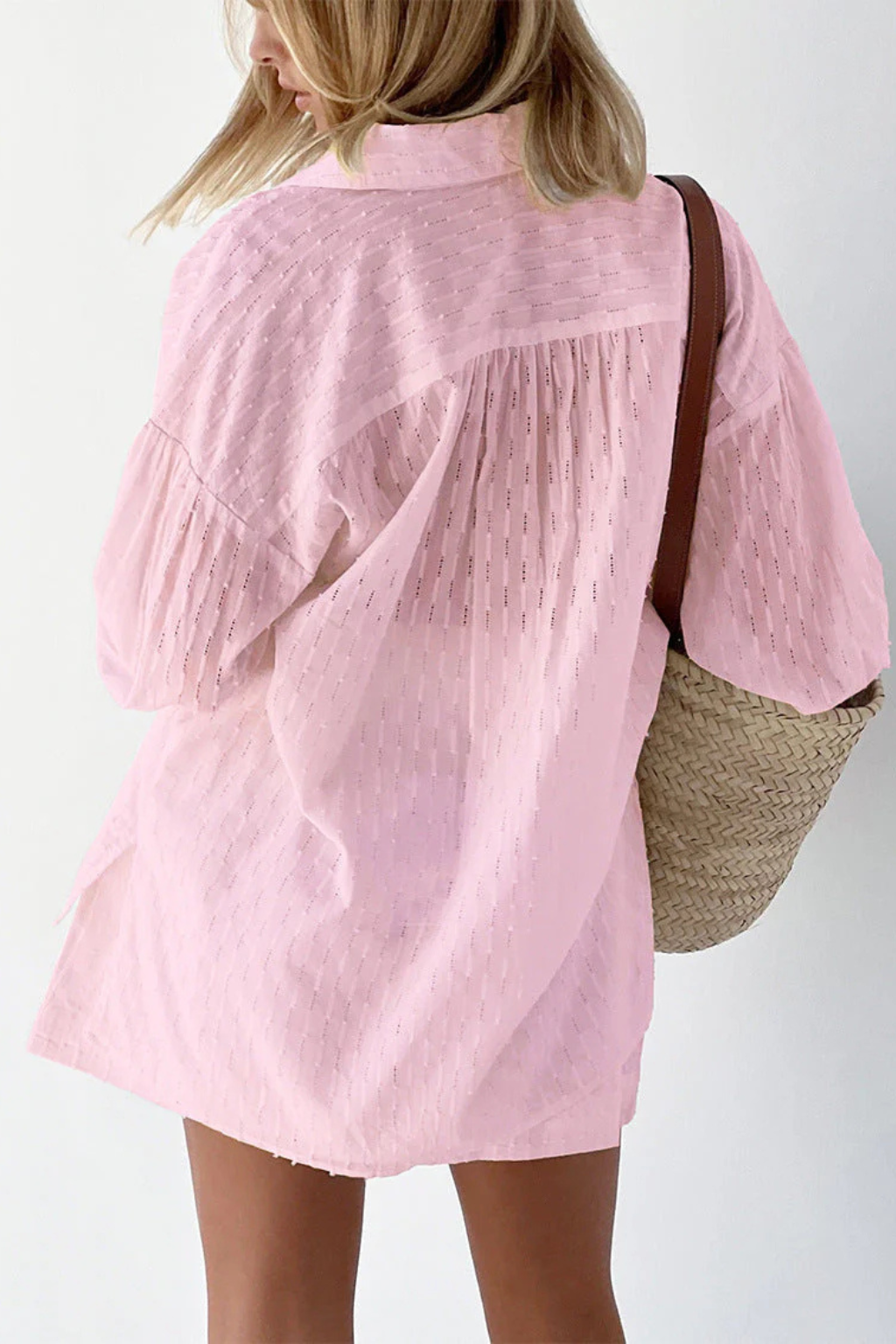 Conjunto Mujer Camisa Broderie y Pantalones Cortos