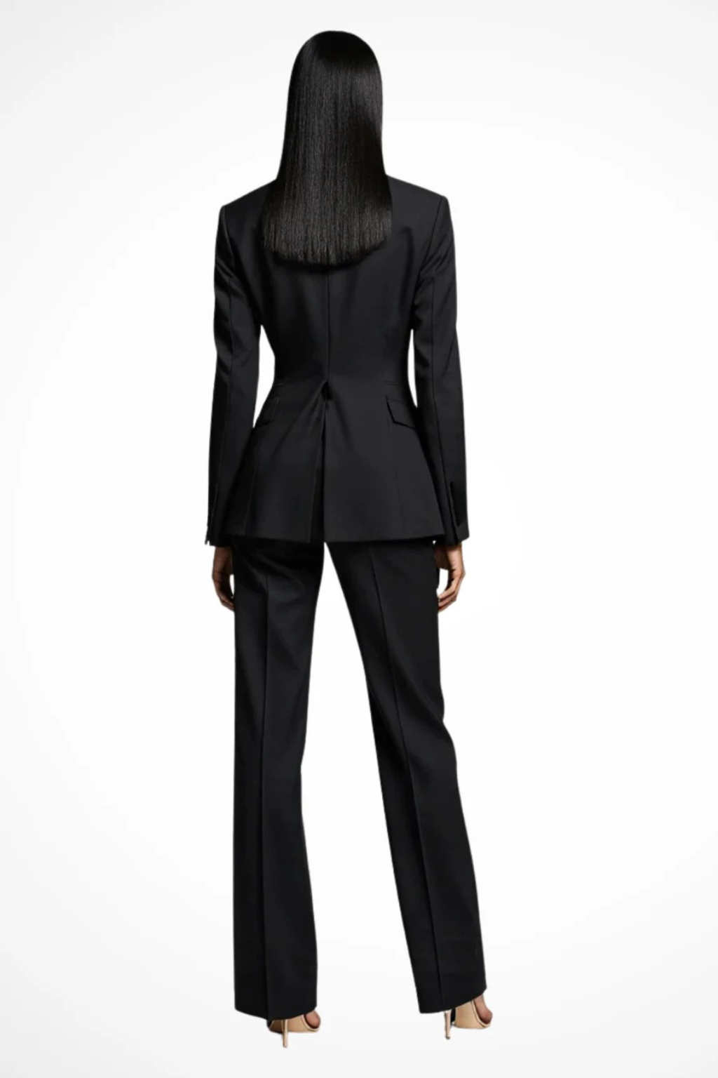 Conjunto Mujer Blazer Estructurado y Pantalones Pierna Ancha