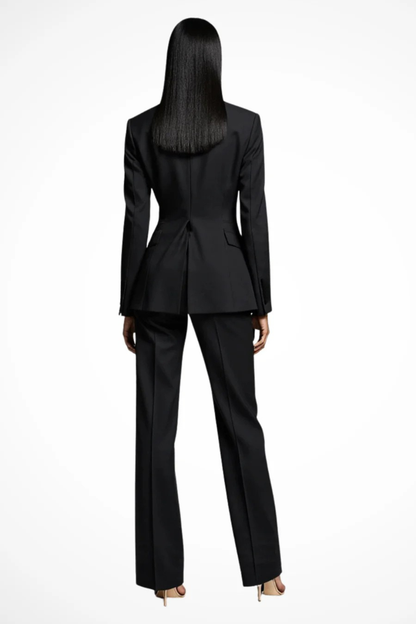 Conjunto Mujer Blazer Estructurado y Pantalones Pierna Ancha