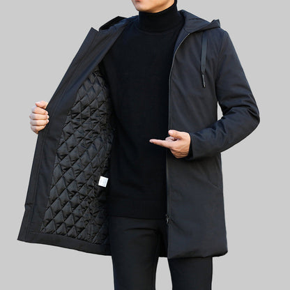 Chaqueta Hombre Invierno Abrigo Largo Estilo Urbano