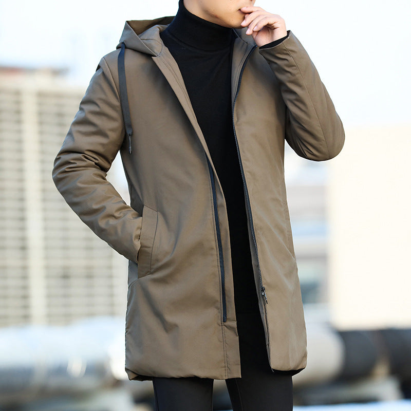 Chaqueta Hombre Invierno Abrigo Largo Estilo Urbano