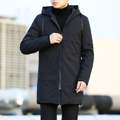 Chaqueta Hombre Invierno Abrigo Largo Estilo Urbano