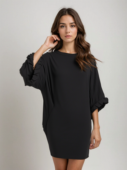 Vestido corto mujer tejido ligero estilo oversize relajado - Mavetta