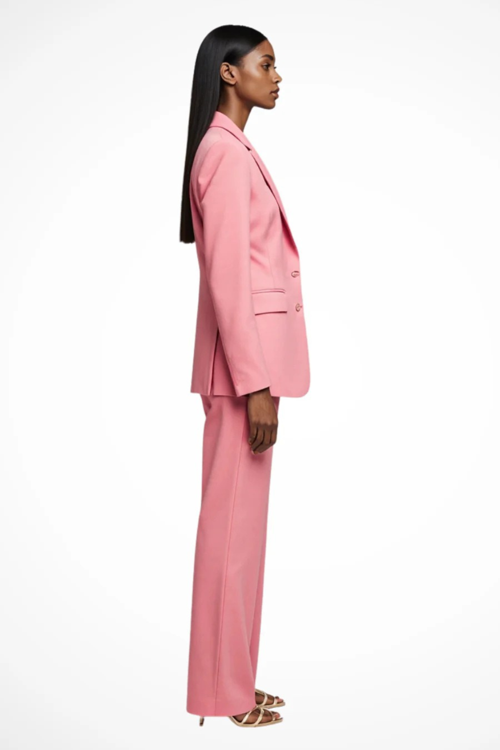 Conjunto Mujer Blazer Estructurado y Pantalones Pierna Ancha