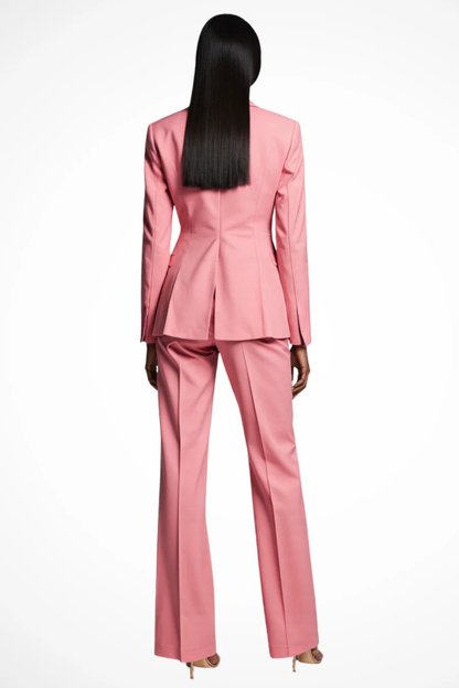 Conjunto Mujer Blazer Estructurado y Pantalones Pierna Ancha