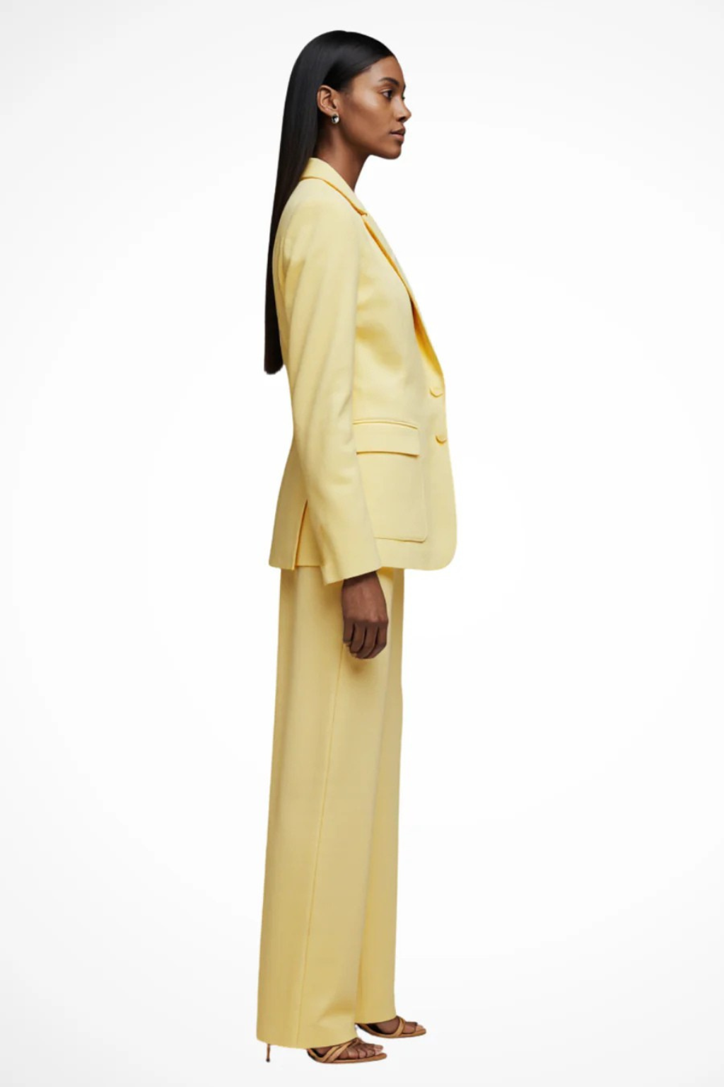 Conjunto Mujer Blazer Estructurado y Pantalones Pierna Ancha
