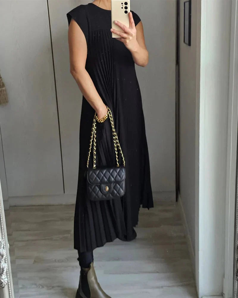 Vestido largo mujer de corte fluido y cómodo elegante
