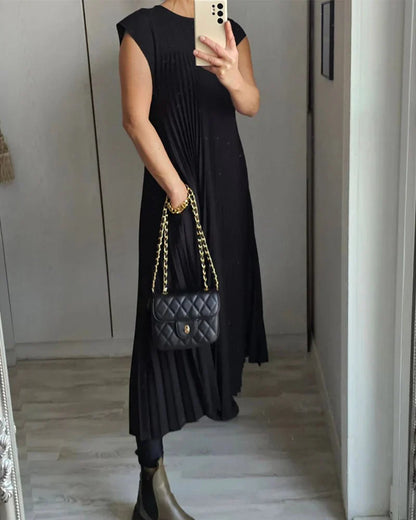 Vestido largo mujer de corte fluido y cómodo elegante