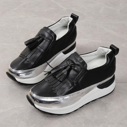 Zapatillas Mujer con Plataforma y Detalles de Flecos