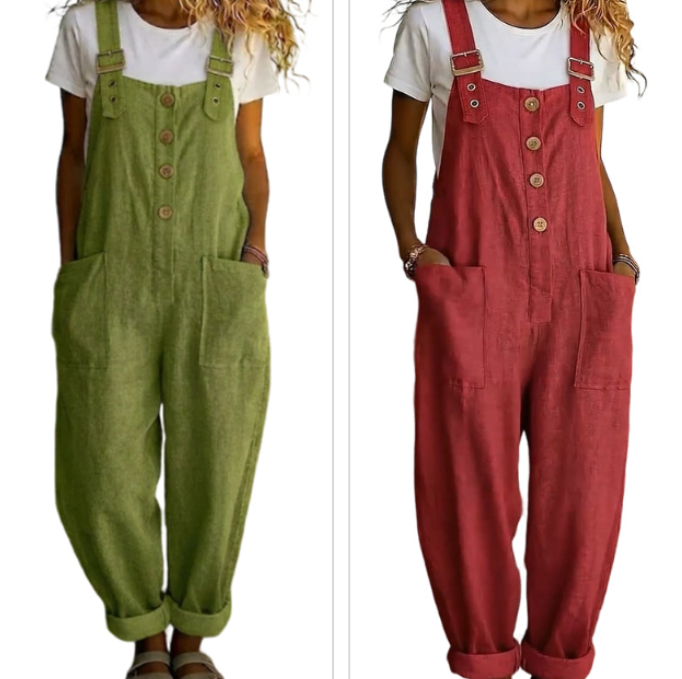 Overall mujer amplio con tirantes ajustables cómodo verano