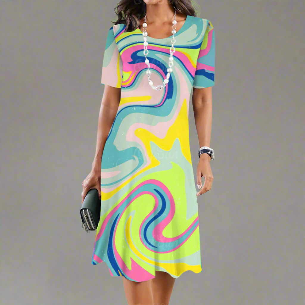 Vestido Verano Mujer Degradado Sin Mangas