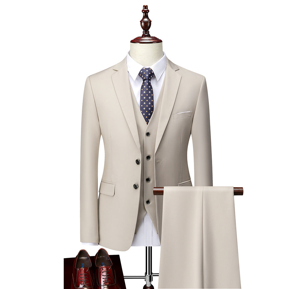 Traje Hombre Tres Piezas Clásico Ajuste Regular