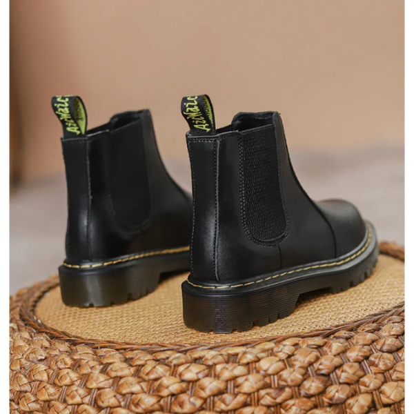 Botas Chelsea Mujer de Cuero con Tirador y Suela Antideslizante