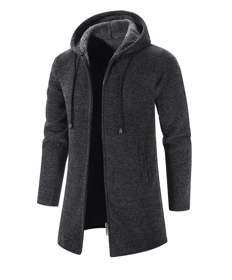 Chaqueta hombre con forro polar y capucha ajustada