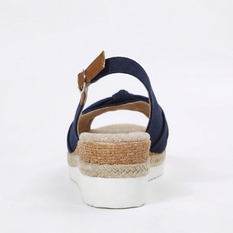 Sandalias Mujer Cuña Plataforma Comoda Cierre Hebilla Casual