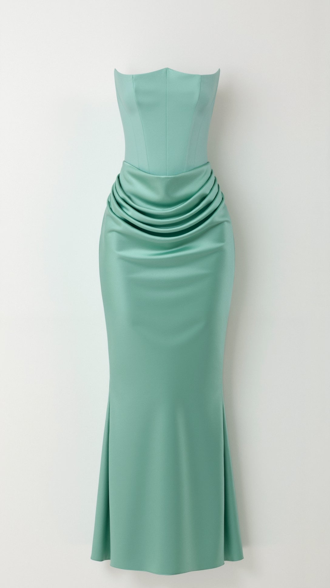 Vestido maxi mujer de boda silueta columna elegante