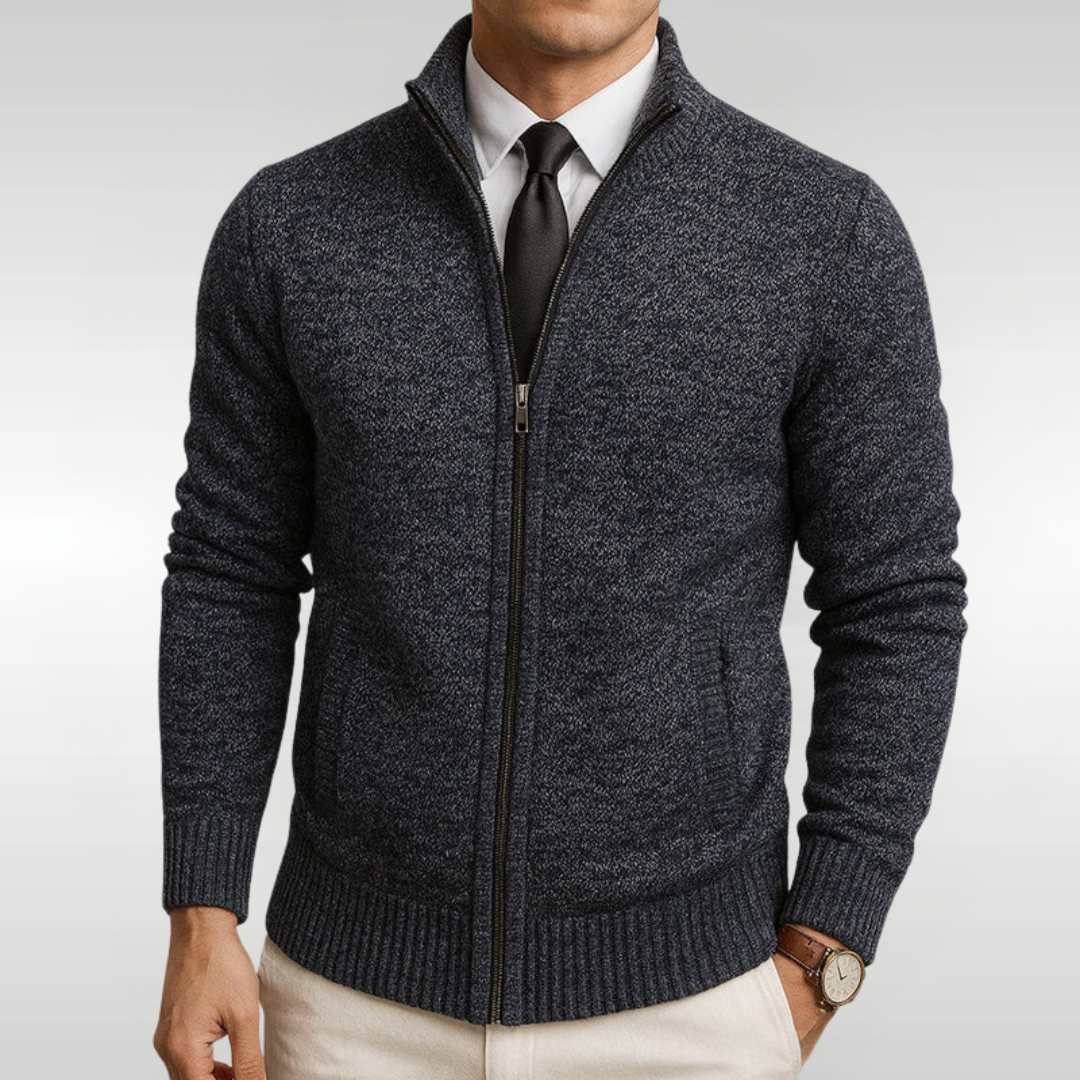Chaqueta Punto Hombre con Cremallera Ajuste Casual - Mavetta