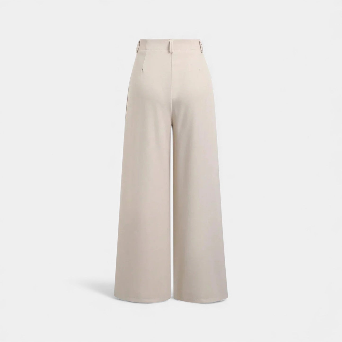 Pantalones Mujer Jacquard Pierna Ancha Cintura Alta Pinzas