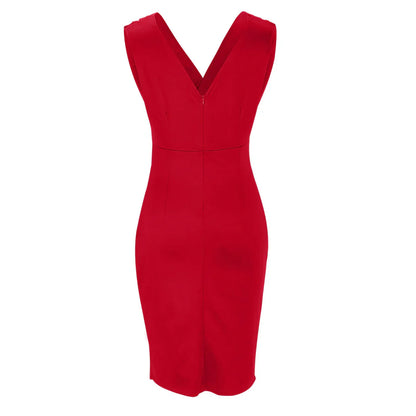 Vestido Mujer Drapado con Abertura Lateral Elegante
