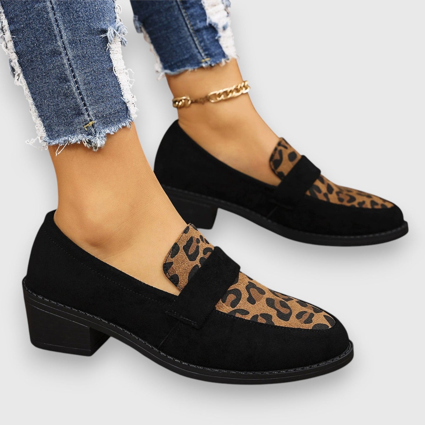 Mocasines Mujer Comodos Estampado Animal Ajuste Clasico
