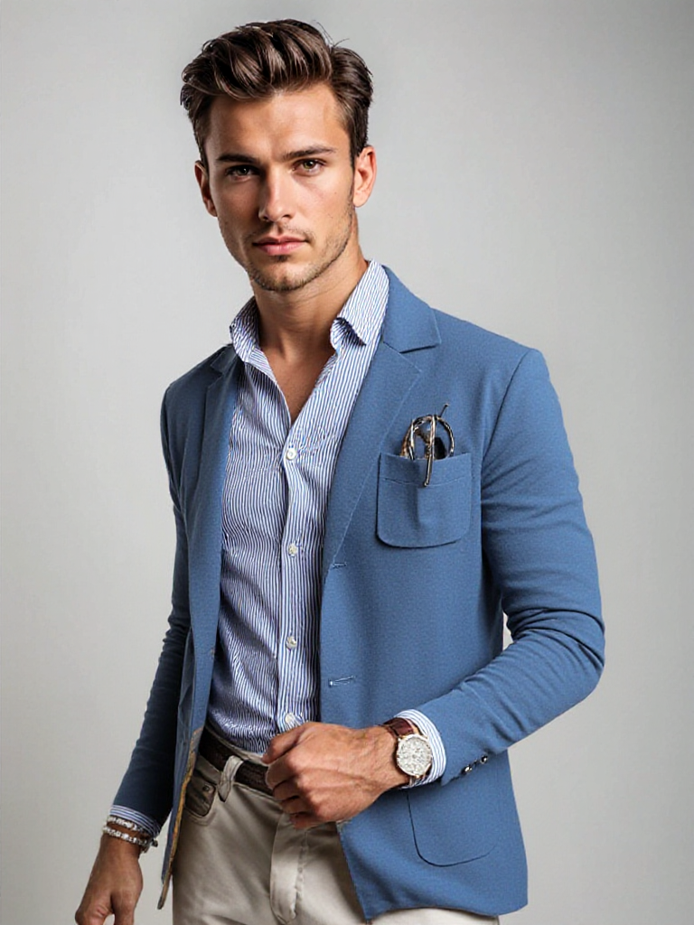 Blazer Hombre Slim Fit Ligero Ajustado - Mavetta