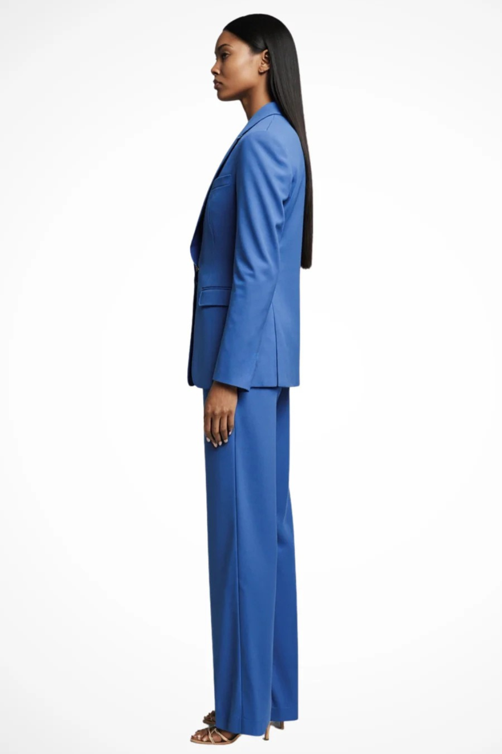 Conjunto Mujer Blazer Estructurado y Pantalones Pierna Ancha