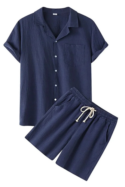 Conjunto Hombre de Verano Algodón y Lino Dos Piezas