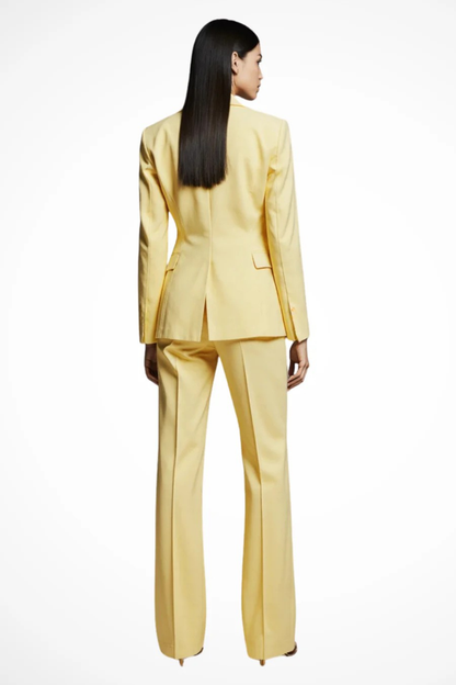 Conjunto Mujer Blazer Estructurado y Pantalones Pierna Ancha