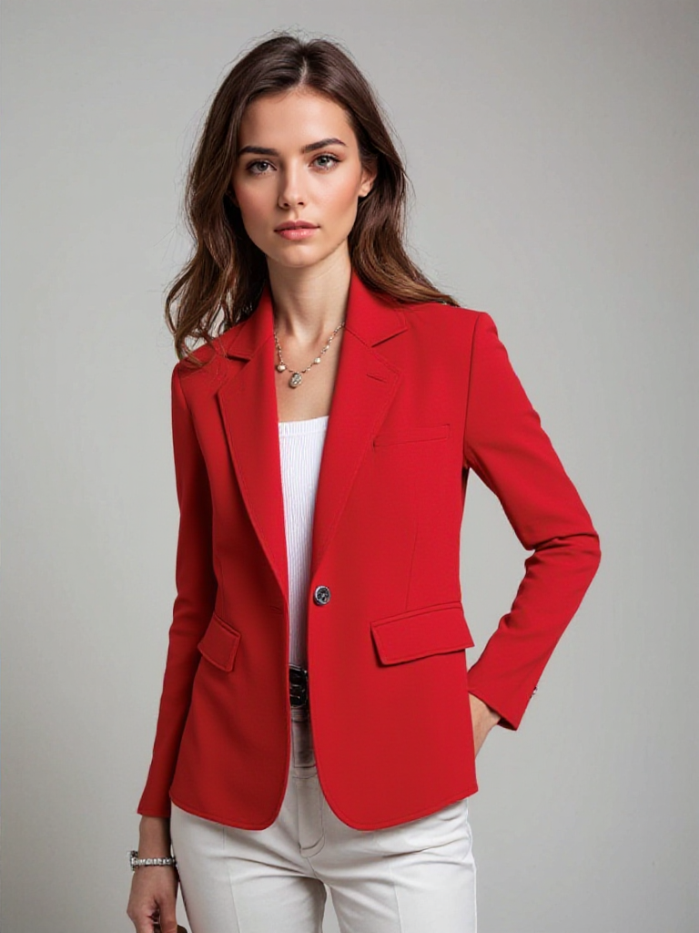Blazer Mujer con Solapa Clásica y Bolsillos con Solapa - Mavetta