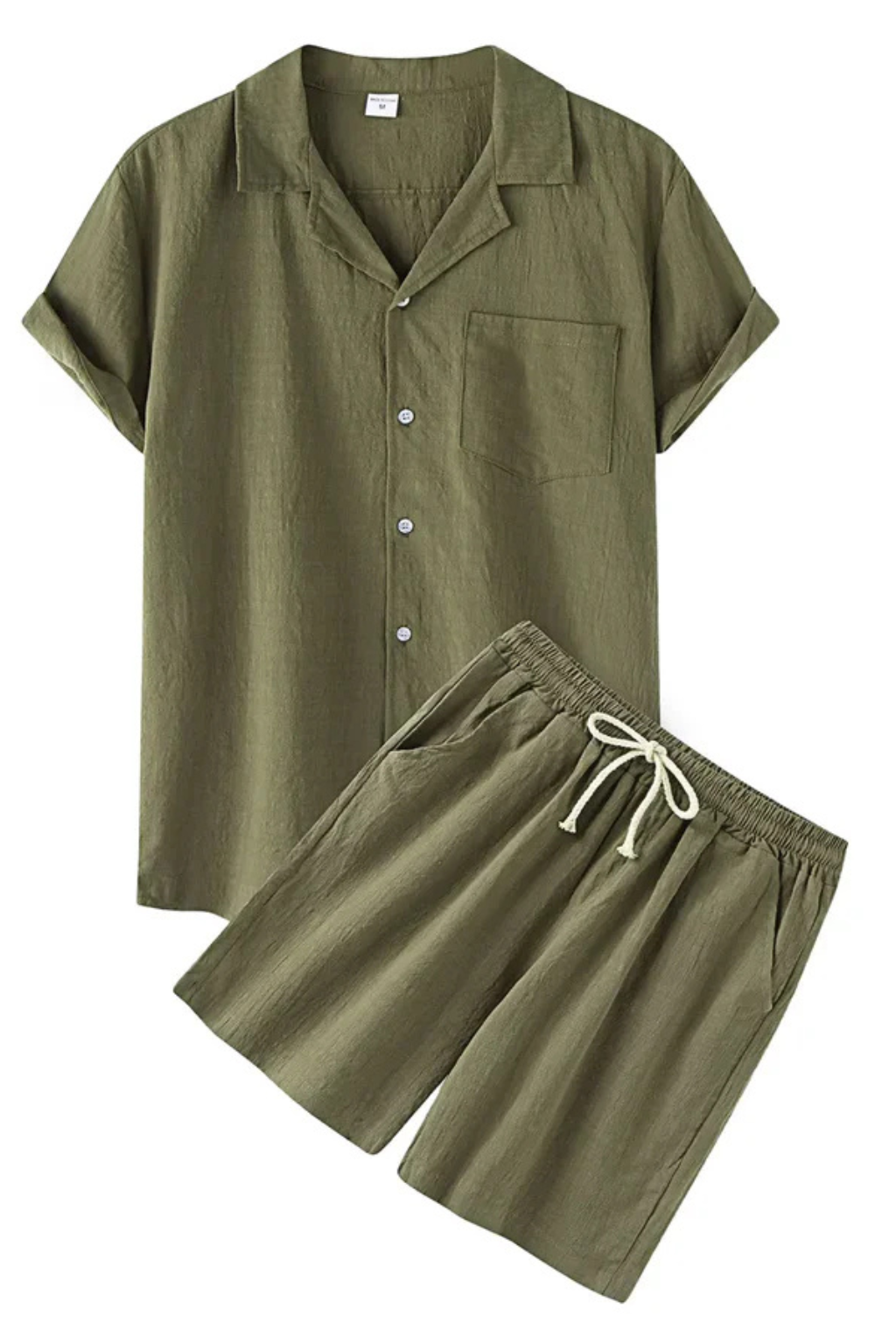 Conjunto Hombre de Verano Algodón y Lino Dos Piezas