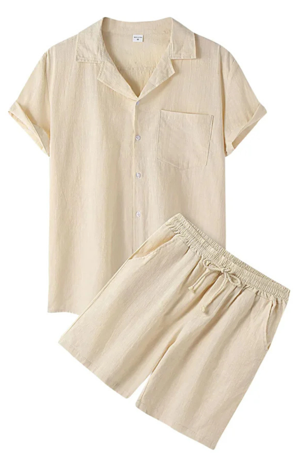 Conjunto Hombre de Verano Algodón y Lino Dos Piezas