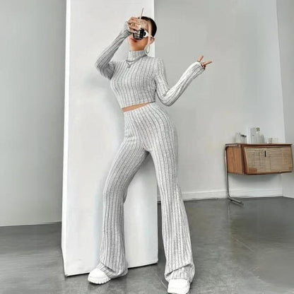 Conjunto Mujer de Punto Acanalado y Pantalón Ajustado - Mavetta
