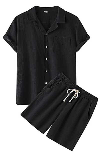 Conjunto Hombre de Verano Algodón y Lino Dos Piezas