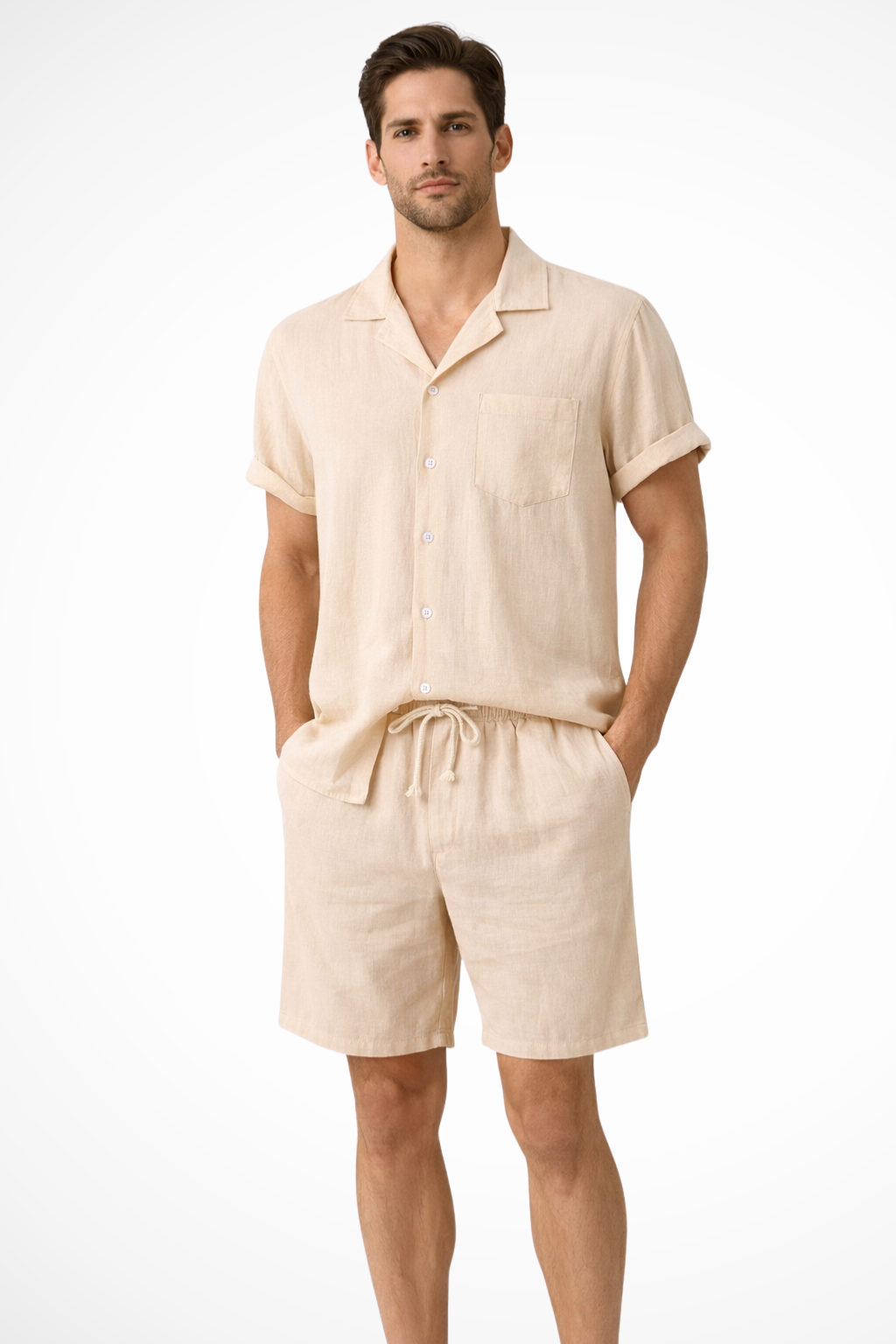 Conjunto Hombre de Verano Algodón y Lino Dos Piezas - Mavetta