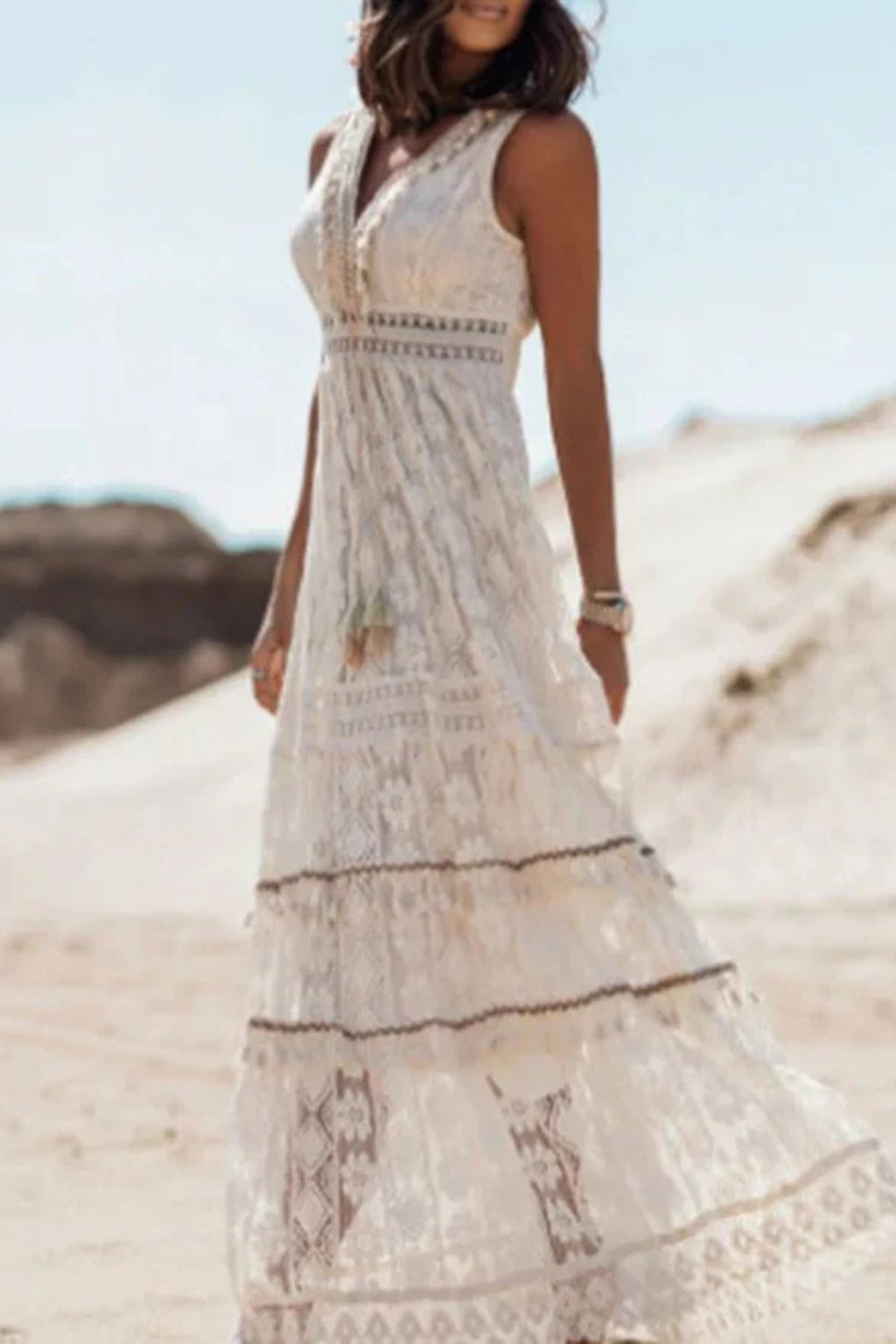 Vestido Maxi Mujer Estilo Bohemio Veraniego