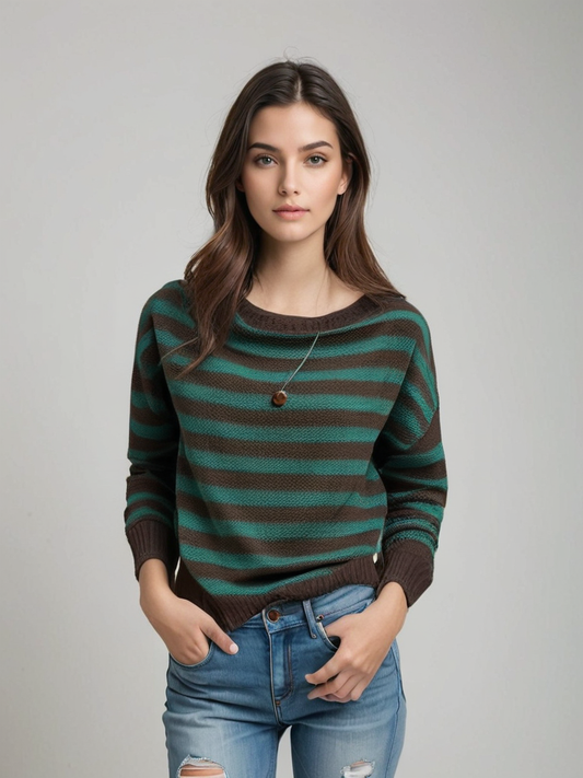 Jersey oversize mujer de tejido suave cuello alto - Mavetta