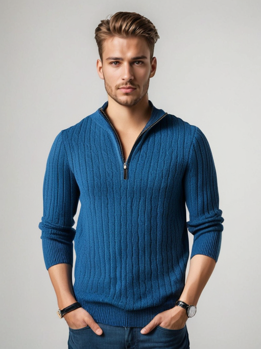 Jersey Hombre de Punto Trenzado Ajuste Clásico - Mavetta