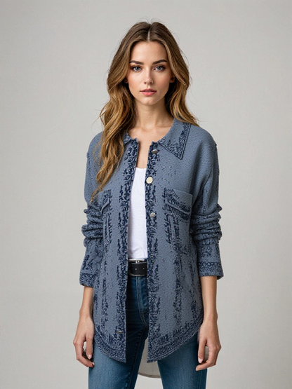 Blazer Mujer Textura Suave Corte Oversize - Mavetta