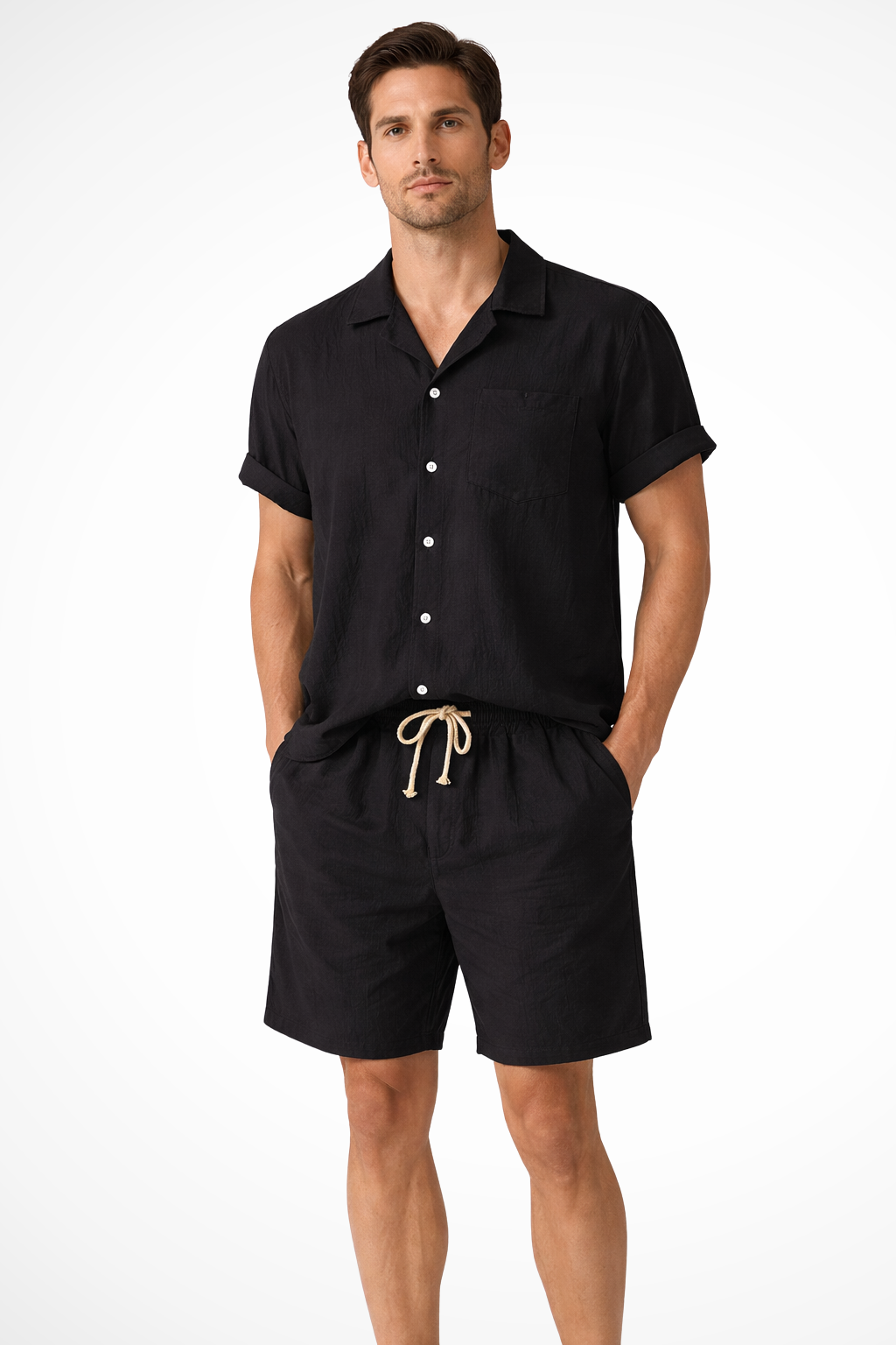 Conjunto Hombre de Verano Algodón y Lino Dos Piezas