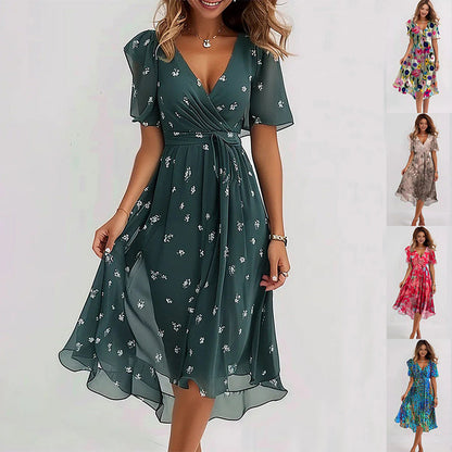 Vestido Midi Mujer Floral Elegante