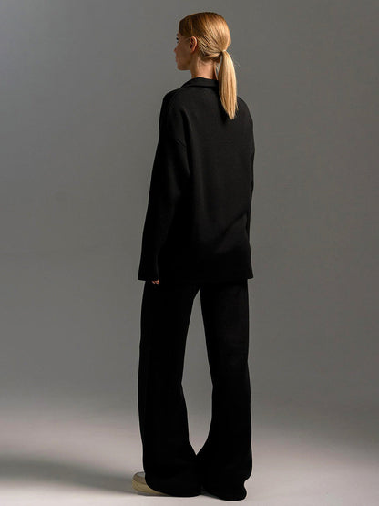 Conjunto Mujer de Pantalón y Jersey de Punto Suave