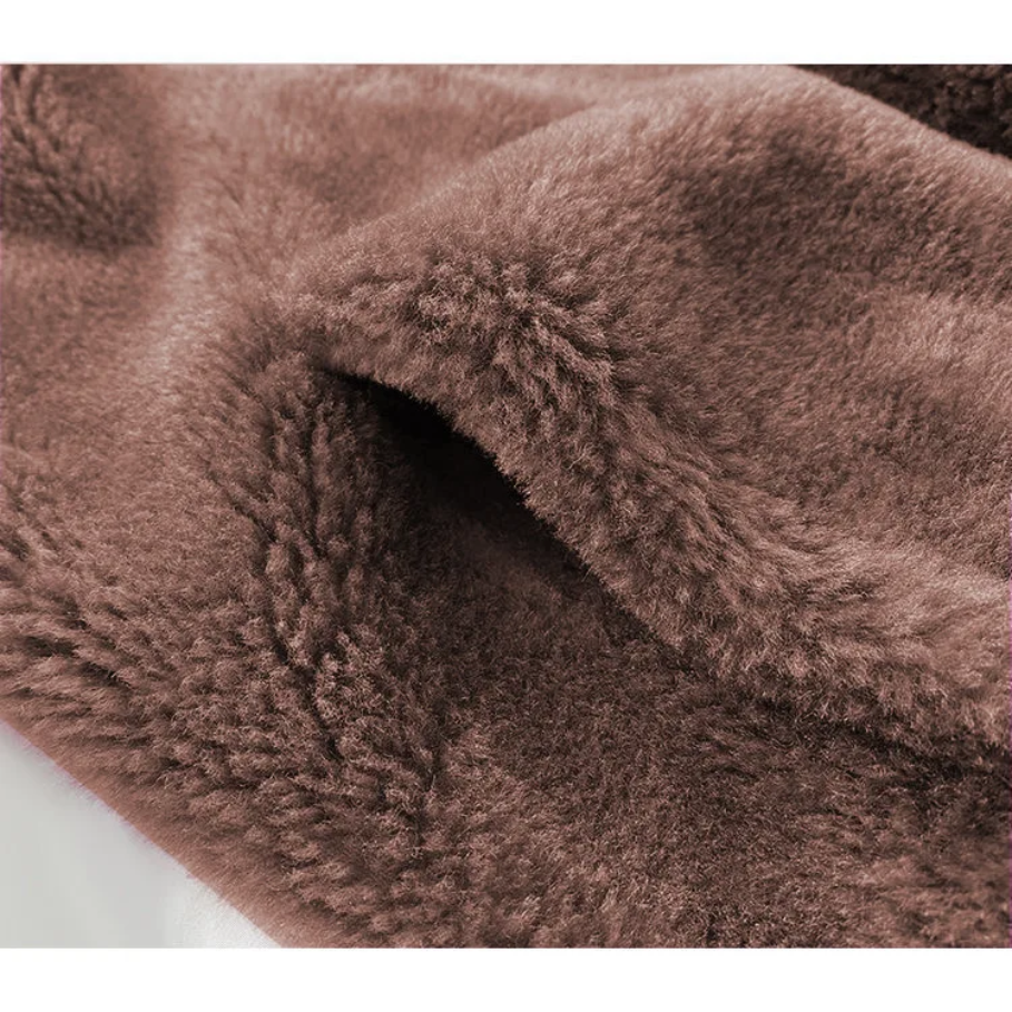 Chaqueta Mujer Teddy Cuello Alto Cremallera Moderna