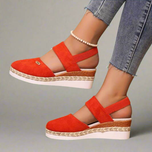 Sandalias Cuña Mujer Banda Ancha Comodas - Mavetta