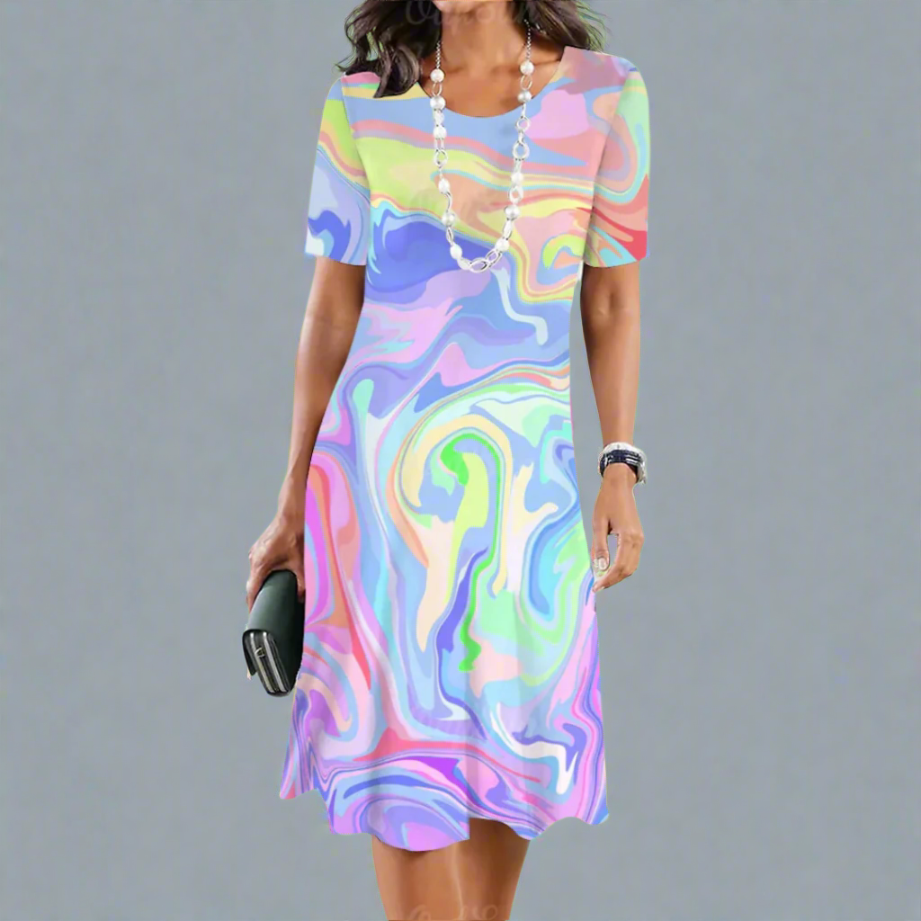 Vestido Verano Mujer Degradado Sin Mangas