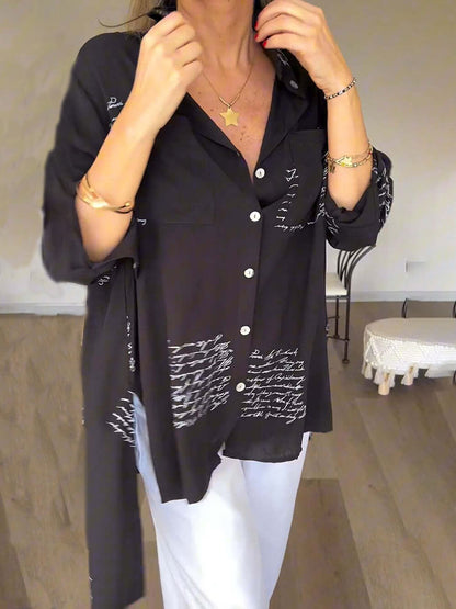 Camisa Mujer Algodón Básica Corte Relajado Estilo Moderno