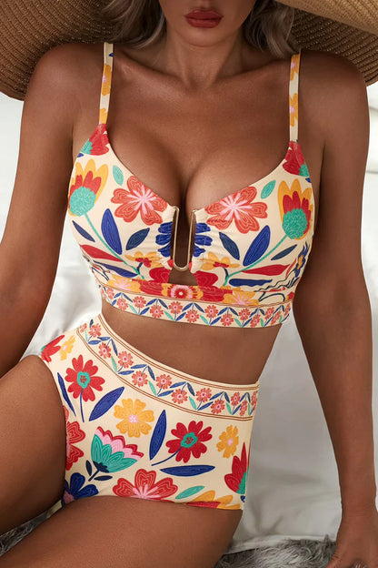Bikini Mujer Moldeador Cintura Alta Elegante