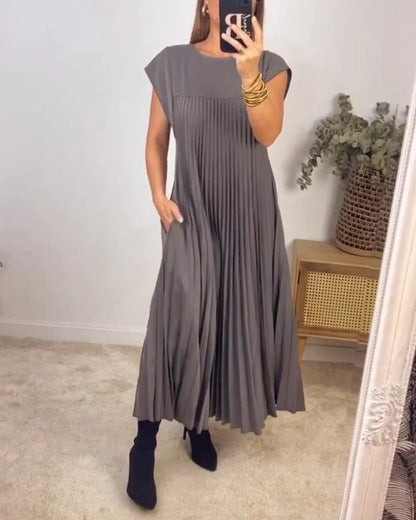 Vestido largo mujer de corte fluido y cómodo elegante