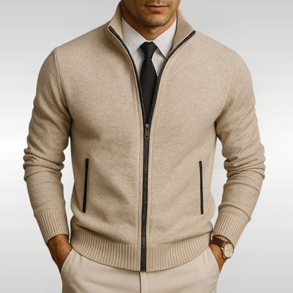 Chaqueta Punto Hombre con Cremallera Ajuste Casual