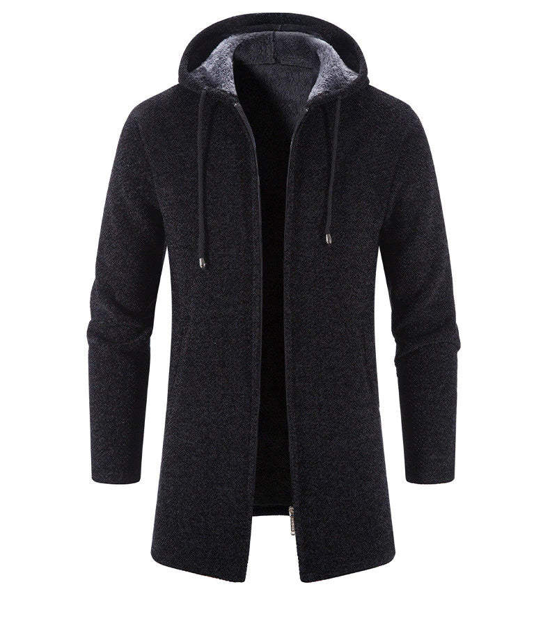 Chaqueta hombre con forro polar y capucha ajustada