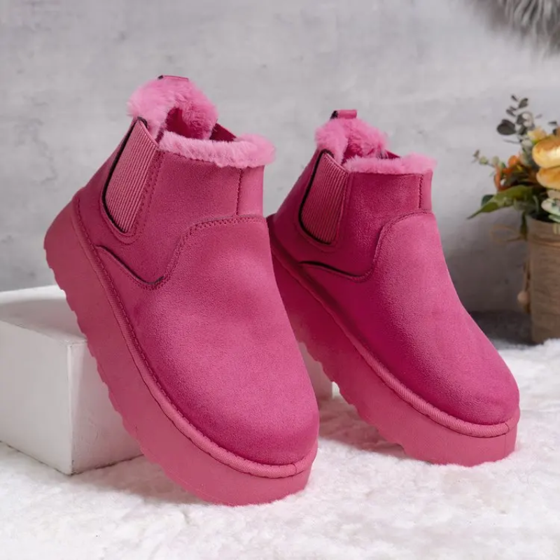 Botas invierno Mujer forradas Punta redonda cómodas